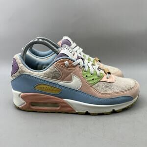 Nike Air Max 90 SE Sun Club Running Shoes Women Size 8.5 Pink Blue Low Sneakers